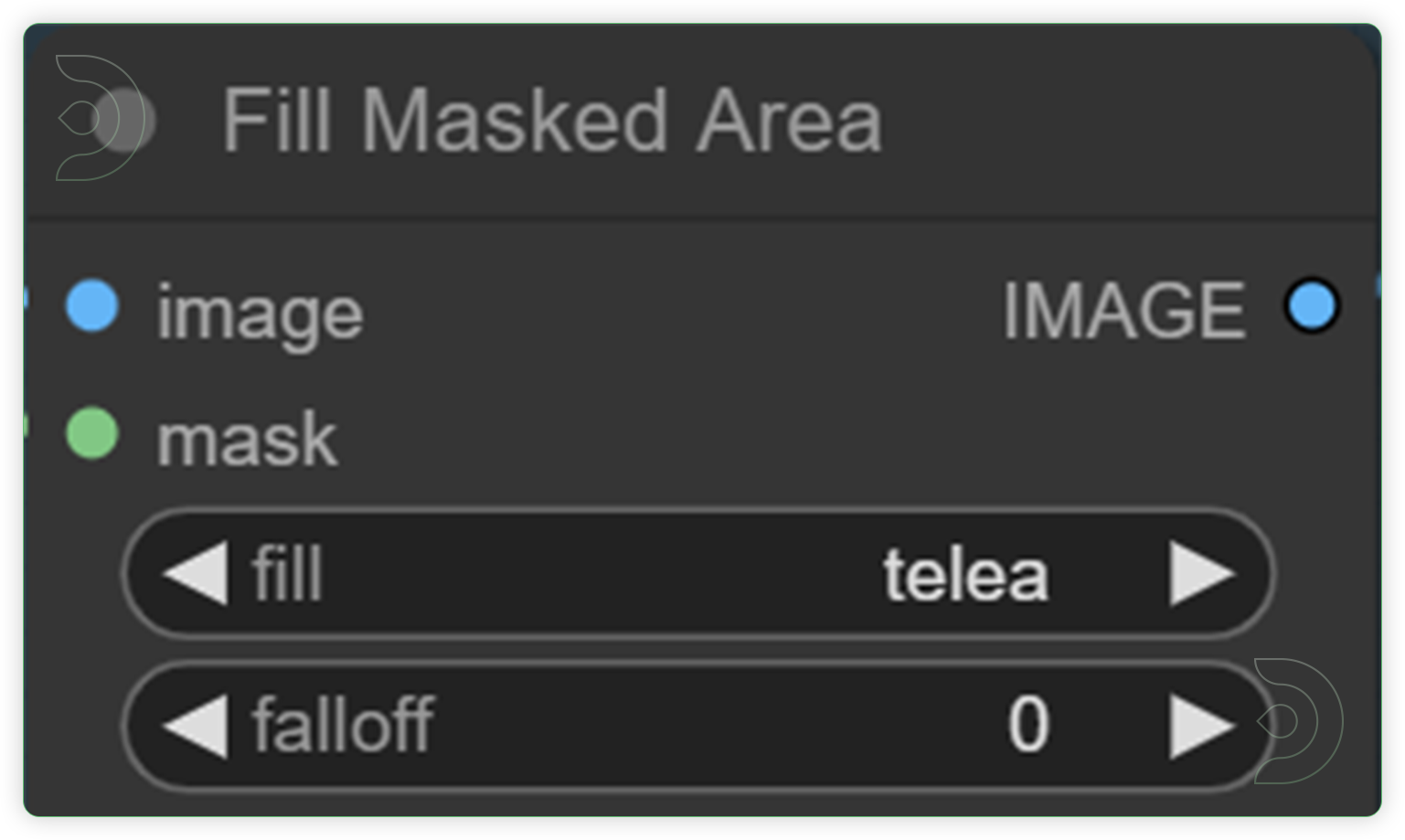 fill mask area node