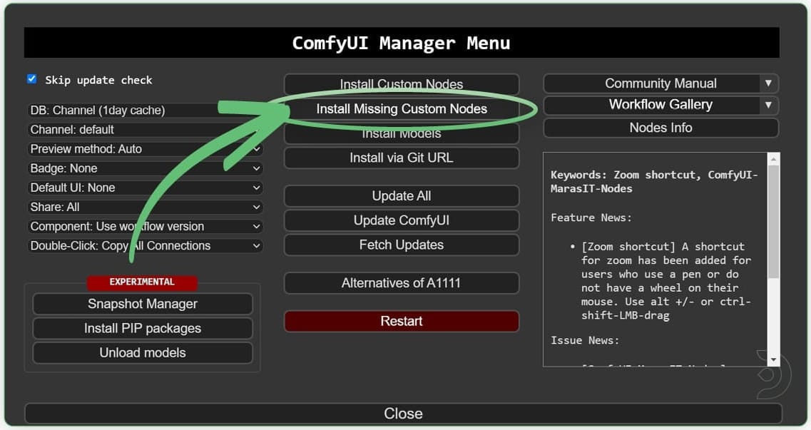 ComfyUI manager