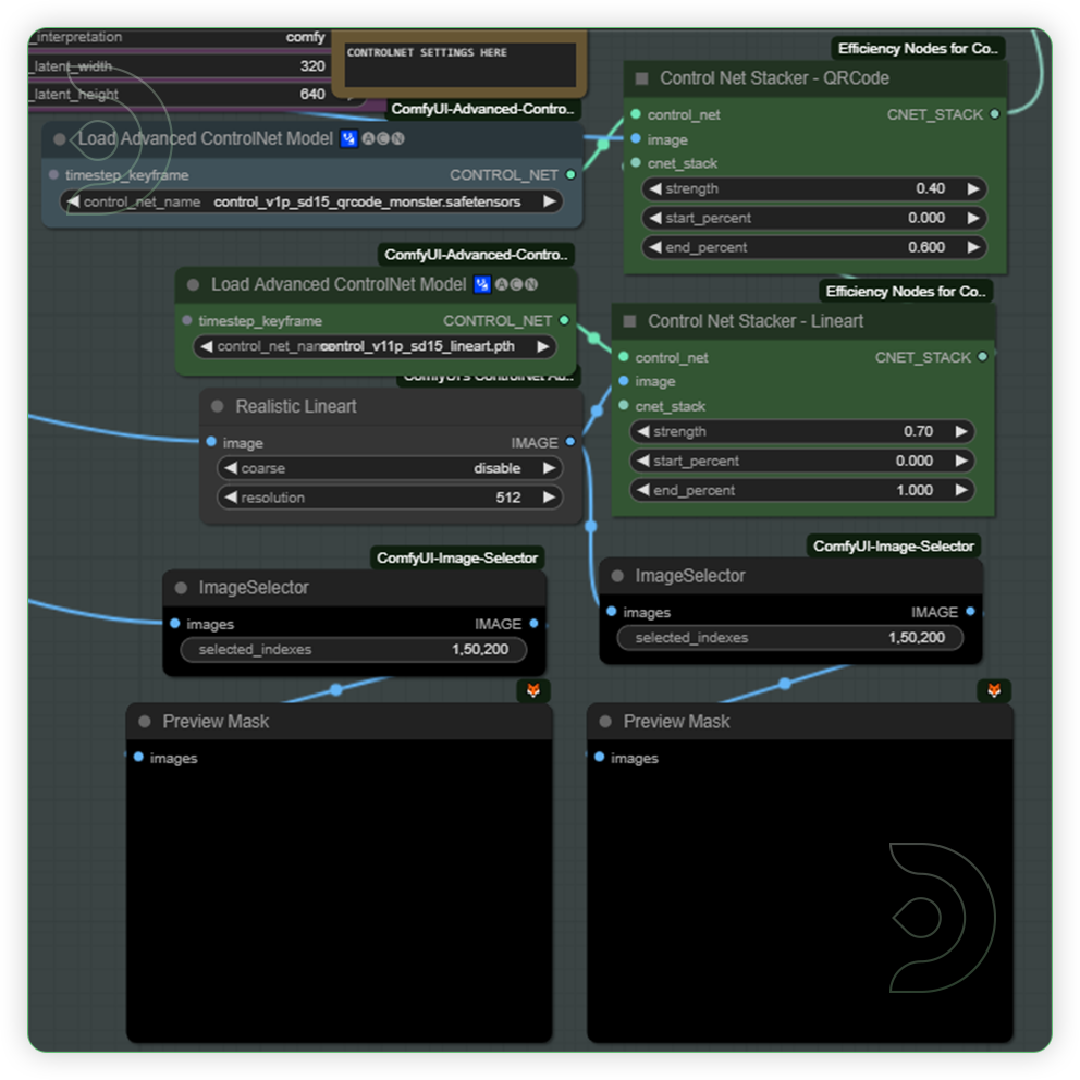 ThinkDiffusion StableDiffusion ComfyUI Transform Videos with AI shows the controlnet settings which you can adjust them using the strength value