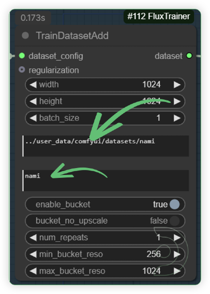 ThinkDiffusion StableDiffusion ComfyUI Flux training LoRA paste the copied input dataset path