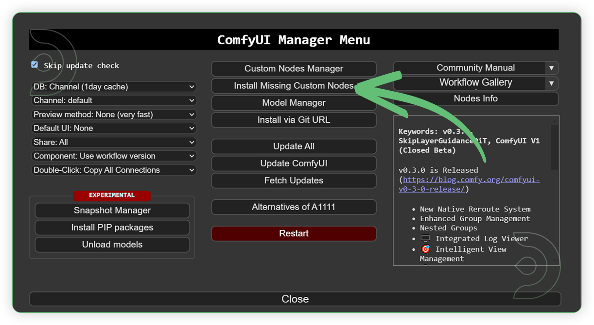 ThinkDiffusion StableDiffusion ComfyUI Mochi install the missing custom node