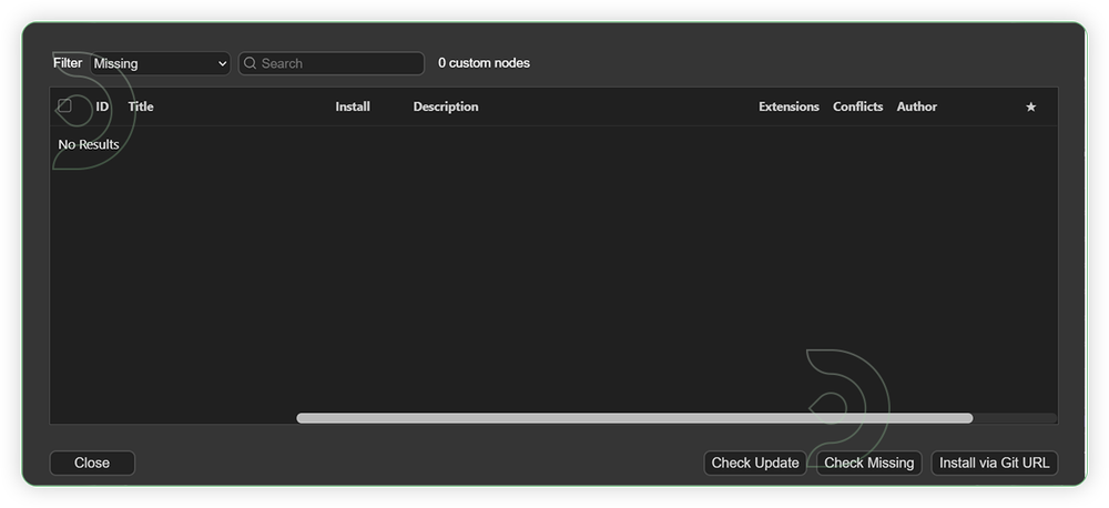 Select and install all missing nodes from the list